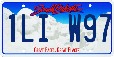 SD license plate 1LIW97