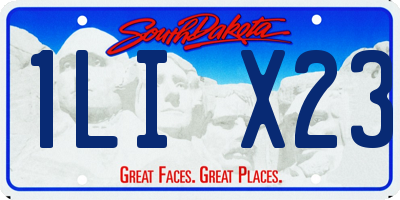 SD license plate 1LIX23