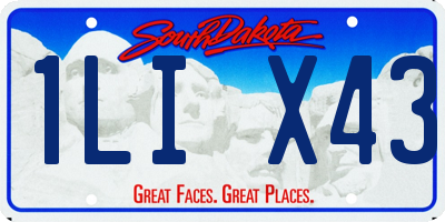 SD license plate 1LIX43