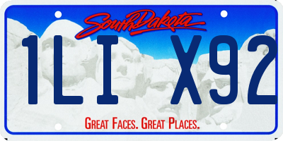 SD license plate 1LIX92