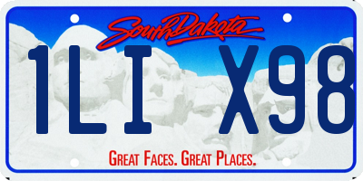 SD license plate 1LIX98