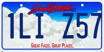 SD license plate 1LIZ57