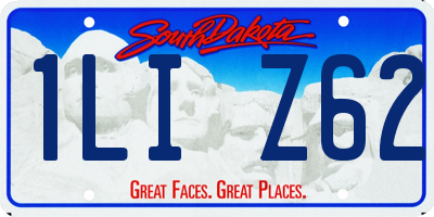 SD license plate 1LIZ62