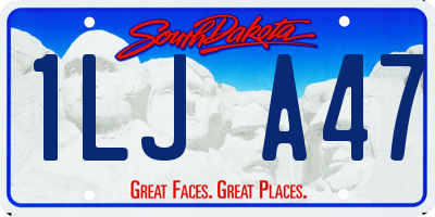 SD license plate 1LJA47