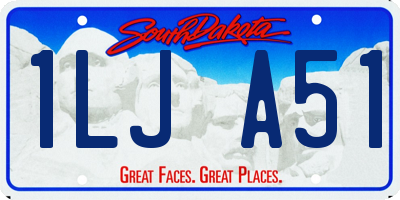SD license plate 1LJA51