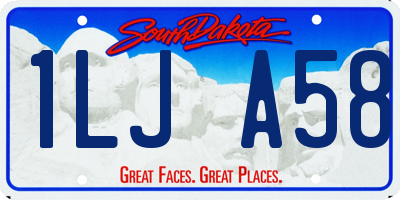 SD license plate 1LJA58
