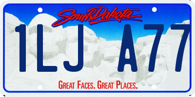 SD license plate 1LJA77