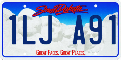 SD license plate 1LJA91