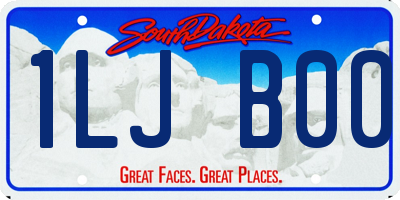SD license plate 1LJB00