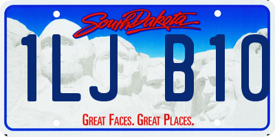 SD license plate 1LJB10