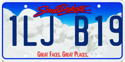 SD license plate 1LJB19