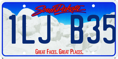 SD license plate 1LJB35