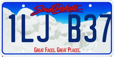 SD license plate 1LJB37