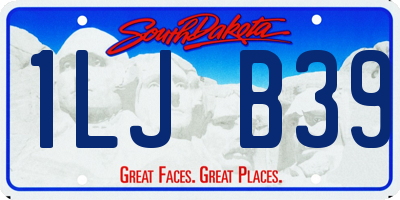 SD license plate 1LJB39
