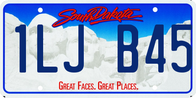 SD license plate 1LJB45
