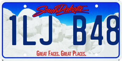 SD license plate 1LJB48