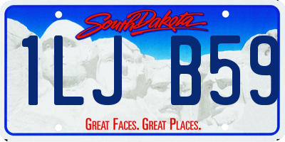 SD license plate 1LJB59