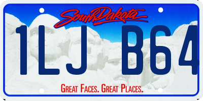 SD license plate 1LJB64