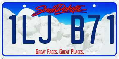 SD license plate 1LJB71