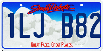 SD license plate 1LJB82
