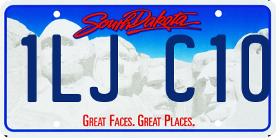 SD license plate 1LJC10