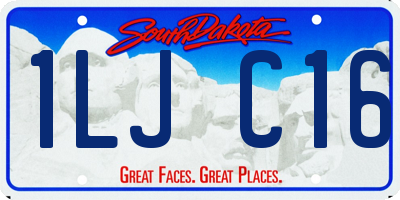 SD license plate 1LJC16
