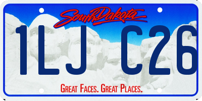 SD license plate 1LJC26