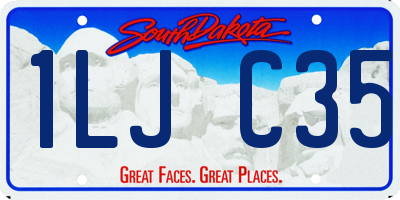 SD license plate 1LJC35
