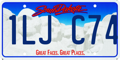 SD license plate 1LJC74