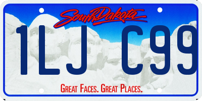 SD license plate 1LJC99