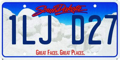 SD license plate 1LJD27