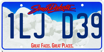 SD license plate 1LJD39