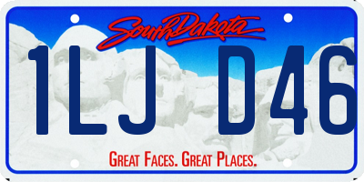 SD license plate 1LJD46