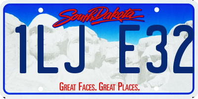 SD license plate 1LJE32