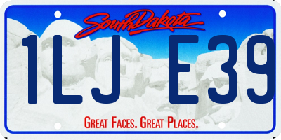 SD license plate 1LJE39