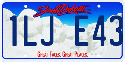 SD license plate 1LJE43