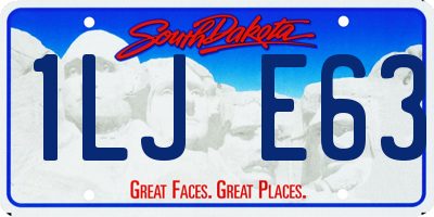 SD license plate 1LJE63
