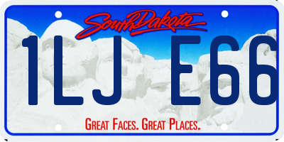 SD license plate 1LJE66