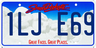 SD license plate 1LJE69