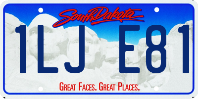 SD license plate 1LJE81