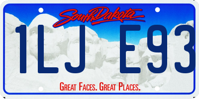 SD license plate 1LJE93