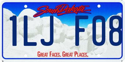 SD license plate 1LJF08