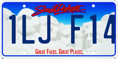 SD license plate 1LJF14