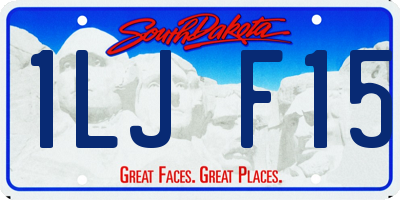 SD license plate 1LJF15