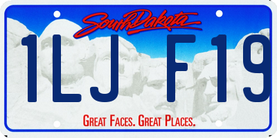 SD license plate 1LJF19