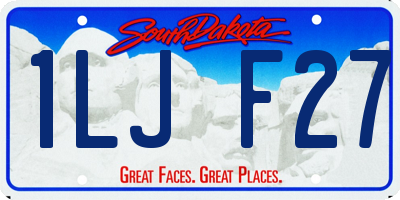 SD license plate 1LJF27