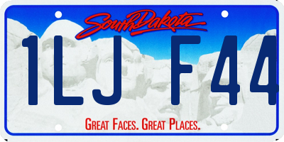 SD license plate 1LJF44