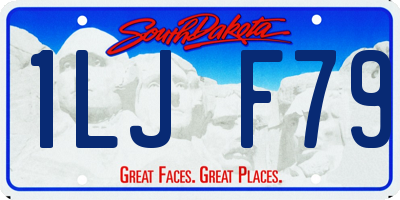 SD license plate 1LJF79