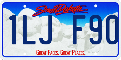 SD license plate 1LJF90