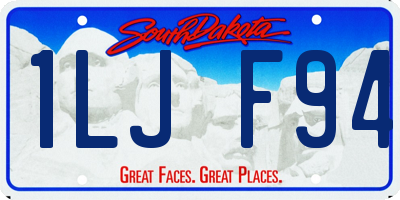 SD license plate 1LJF94